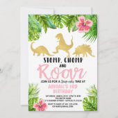 恐竜の誕生日の招待状のディーノの招待状 招待状 (正面)