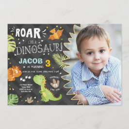 恐竜の誕生日の招待状ディノ·パーティー·ボーイ 招待状