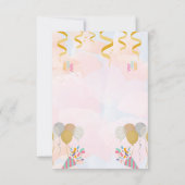 恐竜の誕生日の招待状 サンキューカード (裏面)