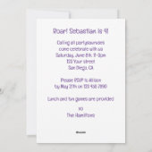 恐竜の誕生日の招待状、パートナー用 シーズンカード (裏面)