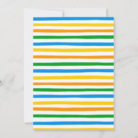 恐竜の誕生日の招待状 招待状 (裏面)