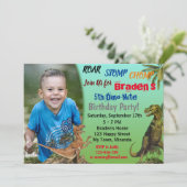 恐竜の誕生日の招待状 招待状 (スタンド正面)