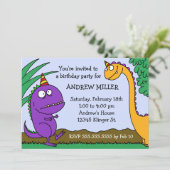 恐竜の誕生日の招待状 招待状 (スタンド正面)