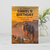 恐竜の誕生日の招待状、Tレックス子供の誕生日 (スタンド正面)