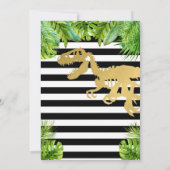 恐竜の誕生日の招待、ディノパーティーボーイ 招待状 (裏面)