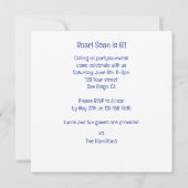 恐竜の誕生日の招待、Tレックスパーティー動物 招待状 (裏面)