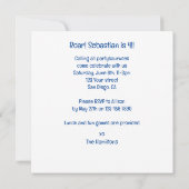 恐竜の誕生日の招待、Tレックスパーティー動物 招待状 (裏面)