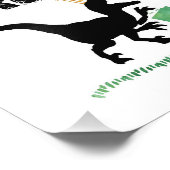 恐竜の誕生日の来好意のサインをありがとう フォトプリント            (角)