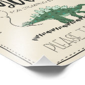 恐竜の誕生日の来好意のサインをありがとう フォトプリント            (角)