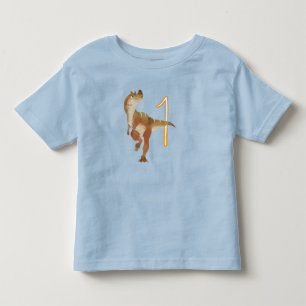 恐竜の誕生日の男の子の幼児Tシャツ トドラーTシャツ