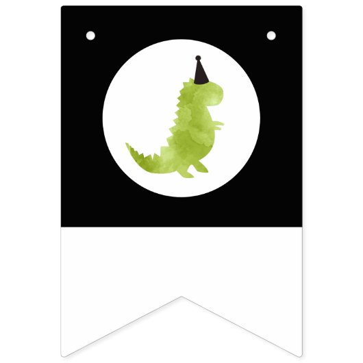 恐竜の誕生日はずかずかと歩き、ディーノのテーマの緑をChomp バンティングフラッグ (第2の旗)