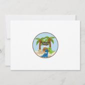 恐竜の誕生日への招待（写真） 招待状 (裏面)