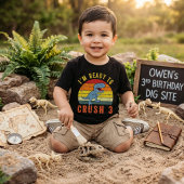 恐竜の誕生日をお祝いするTシャツ 3歳 ベビーTシャツ