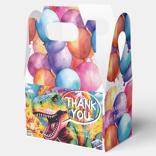 恐竜の誕生日カラフル フェイバーボックス (オープン)