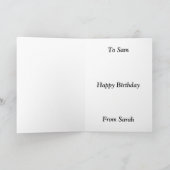 恐竜の誕生日カード(名前と年齢入り) - オーダーメイド カード (内部)