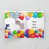 恐竜の誕生日カード 3歳児向け カード (内部)