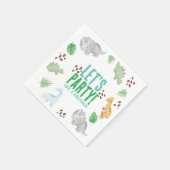 恐竜の誕生日キッドパーティー紙ナプキン スタンダードカクテルナプキン (角)