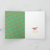 恐竜の誕生日グリーティングカードのようなパーティー 招待状 (内部)