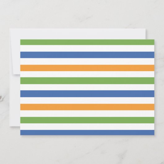 恐竜の誕生日サンキューカードと写真 招待状 (裏面)