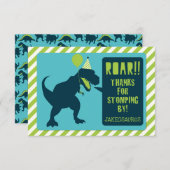 恐竜の誕生日サンキューカード サンキューカード (正面/裏面)