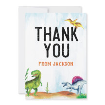 恐竜の誕生日サンキューカード
