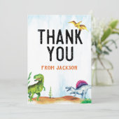 恐竜の誕生日サンキューカード サンキューカード (スタンド正面)