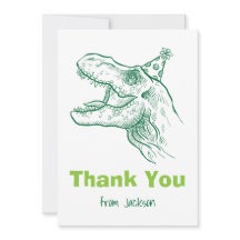 恐竜の誕生日サンキューカード