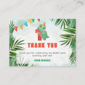 恐竜の誕生日サンキューカード – 最初の誕生日 エンクロージャーカード (正面)