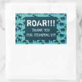 恐竜の誕生日サンキューステッカー 長方形シール (バッグ)