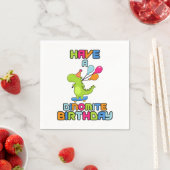 恐竜の誕生日ナプキン 3層 スタンダードカクテルナプキン (インサイチュ)