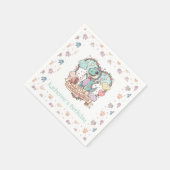 恐竜の誕生日パーソナライズ スタンダードカクテルナプキン (角)