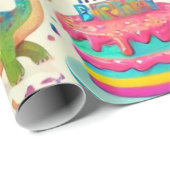 恐竜の誕生日パーティラッピング紙 ラッピングペーパー (ロールコーナー)