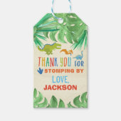 恐竜の誕生日パーティーありがとうメッセージカード ギフトタグ (正面)