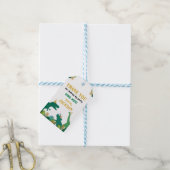 恐竜の誕生日パーティーありがとうラベル ギフトタグ (より糸付き)