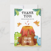 恐竜の誕生日パーティーありがとう カード (正面)