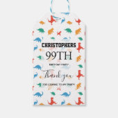 恐竜の誕生日パーティーありがとう ギフトタグ (正面)