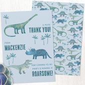 恐竜の誕生日パーティーありがとう サンキューカード