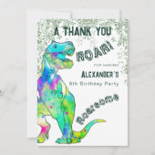恐竜の誕生日パーティーありがとう サンキューカード (正面)
