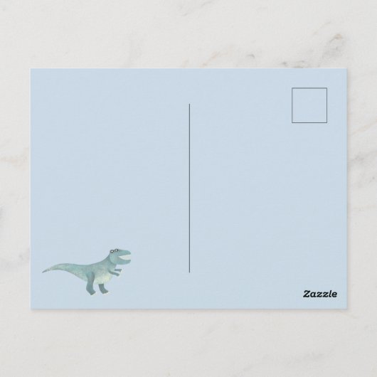 恐竜の誕生日パーティーありがとう ポストカード (裏面)