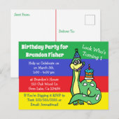 恐竜の誕生日パーティーおめでとう（個別設定可能） ポストカード (正面/裏面)