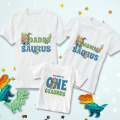 恐竜の誕生日パーティーかわいいパパSaurus父 Tシャツ