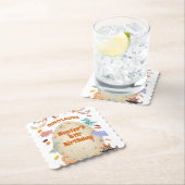 恐竜の誕生日パーティーと巨大なディノ卵 ペーパーコースター (インサイチュ)