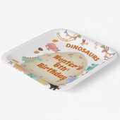 恐竜の誕生日パーティーと巨大なディノ卵 ペーパープレート (傾斜あり)