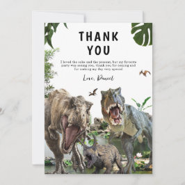 恐竜の誕生日パーティーにお招きします！ディノ・Ｔ・レックスの誕生日です！ サンキューカード