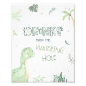 恐竜の誕生日パーティーのサイン フォトプリント            (正面)