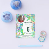 恐竜の誕生日パーティーの予算 チラシ (シングル)