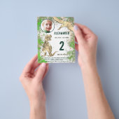 恐竜の誕生日パーティーの予算 チラシ (手)