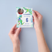 恐竜の誕生日パーティーの予算 チラシ (手)