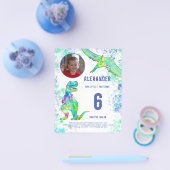 恐竜の誕生日パーティーの予算 チラシ (シングル)