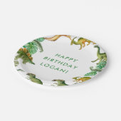 恐竜の誕生日パーティーの写真 ペーパープレート (アングル)